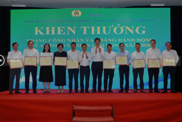 Tại hội nghị sơ kết, Công đoàn Petrovietnam đã tổ chức khen thưởng cho các công đoàn cơ sở có thành tích xuất sắc trong các hoạt động thiết thực, tổ chức tốt các chương trình chăm lo cho NLĐ.